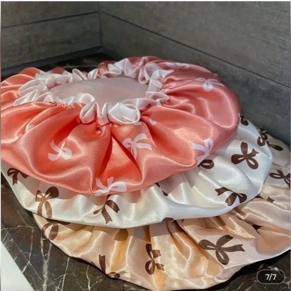 Other - Elegant Ribbon Double-Layer Shower Cap